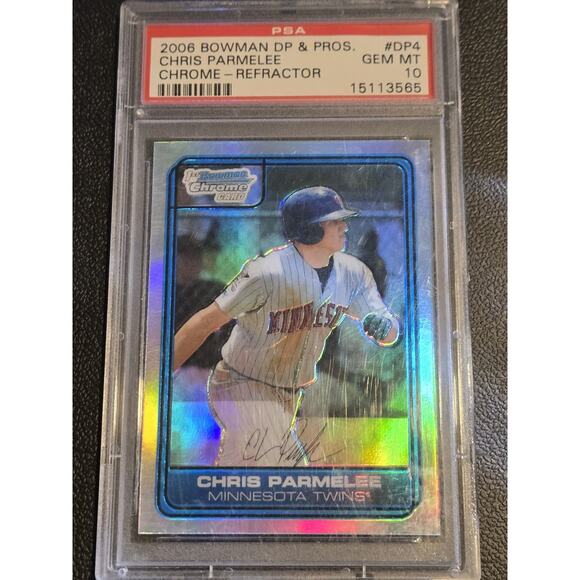 2006 Bowman Chrome Draft Picks #DP4 Chris Parmelee Draft Picks-Refractor PSA 10 - Picture 1 of 2